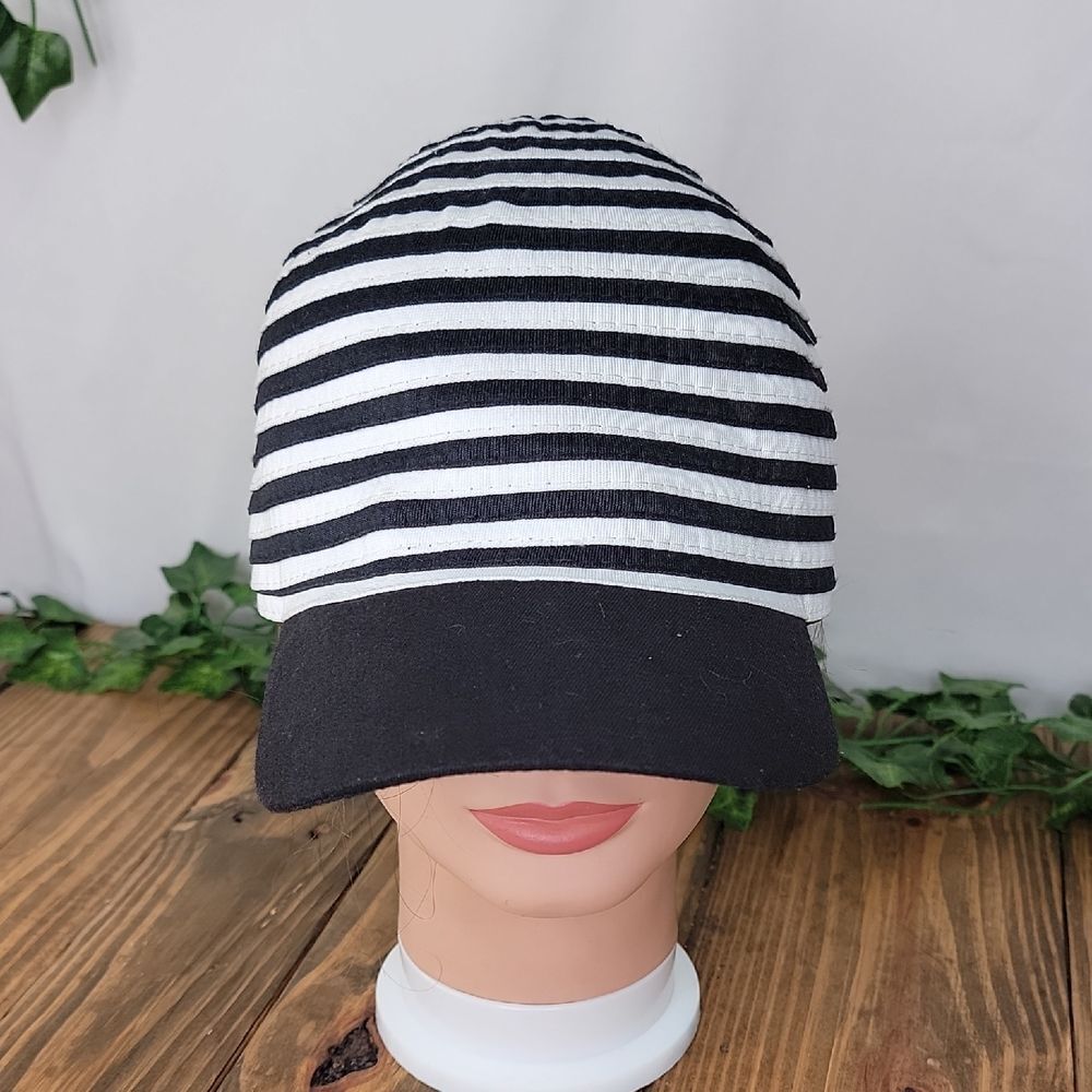 Collectioneighteen. Black and White Striped Ball Cap. OSFA. Like New